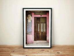 Pink Door Printable Art, Wall Art Print, Large Digital Download, Travel Poster Printable, Portugal - thumbnail 1