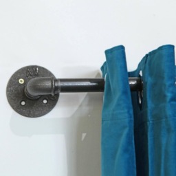Gardinenstange Loft Stahl Curtain Rod Industriedesign Express Shipping - thumbnail 2