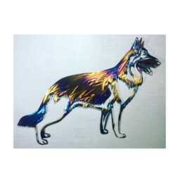 German Shepherd Metal Wall Art Alsatian Dog Memorial Plaque - thumbnail 1