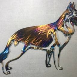 German Shepherd Metal Wall Art Alsatian Dog Memorial Plaque - thumbnail 2