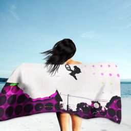 Mountain Bike Beach Towel Blotter Original Art - 70x35 - thumbnail 2