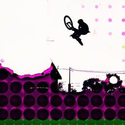 Mountain Bike Beach Towel Blotter Original Art - 70x35 - thumbnail 3