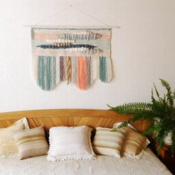 Bohemian Wall Decor Extra Large Woven Hanging Art Boho Wedding Wall Weaving Large Macrame Wedding Gift - thumbnail 3
