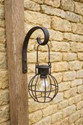 Hand-Forged Small Hanging Bracket - Blacksmith Made Iron For Bird Feeders & Lanterns