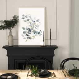 Blue Watercolour Botanical Print Set Of 3, Eucalyptus Wall Art, Botanical Prints, Bedroom Art, Flower Art Prints, Home Decor, Greenery A2 A1 - thumbnail 3