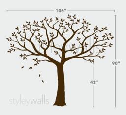 Family Tree Wall Decal -Tree Decal - Photo Frame Sticker, Living Room Decal, Home Decor - thumbnail 3