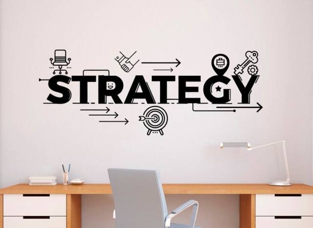 Strategy Word Wall Vinyl Decal Sticker Home Office Business Motivational Quote Art Decor - 125Nr - image 1