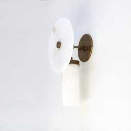 Brass Wall Sconce Light -Vanity Light-Brass Light - With Alabaster Shade, Ul Listed No.0186 - thumbnail 3