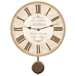Pendulum Wedding Clock - Personalized Clock - thumbnail 1