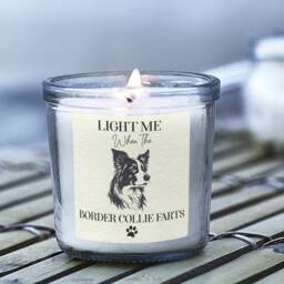 Border Collie Farts Candle, Dog Gifts, Funny Gift For Owners, Scented Jar Candles, Mum Dad, Mothers Day, Novelty, Present - thumbnail 2