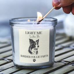 Border Collie Farts Candle, Dog Gifts, Funny Gift For Owners, Scented Jar Candles, Mum Dad, Mothers Day, Novelty, Present - thumbnail 3