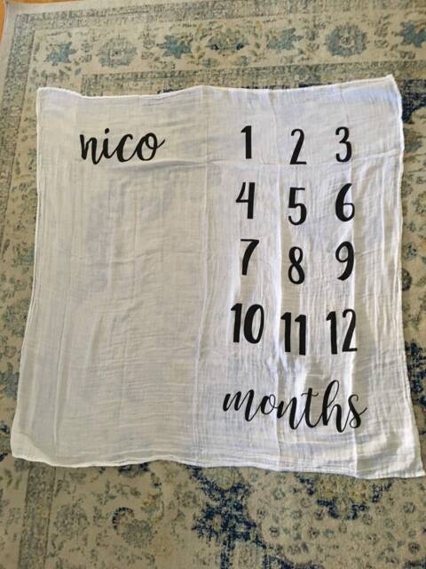 Custom Baby Milestone Blanket