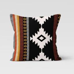 Turkish Style Kilim Print Cushion Cover-Rug Design Pillow-Authentic Cover-Home Decor Cushion-Gift For Her Cushion-Handmade Material - thumbnail 2