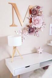 Paper Flowers For Girls Nursery - Flower Wall Decor Set - thumbnail 1