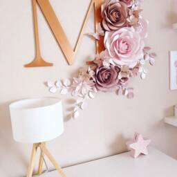 Paper Flowers For Girls Nursery - Flower Wall Decor Set - thumbnail 2