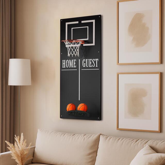Metal Basketball Hoop Wall Decor - Modern Art, Unique Christmas Gift - image 1