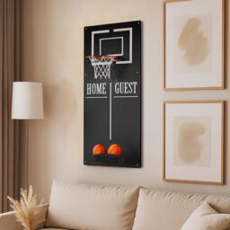 Metal Basketball Hoop Wall Decor - Modern Art, Unique Christmas Gift - thumbnail 1