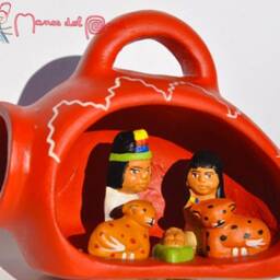 Peruvian Christmas Nativity Scenes, Terracotta Ceramic Scenes From The Andes, Most Beautiful in Peru - thumbnail 2