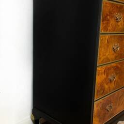Chest Of 5 Drawers Painted in Black & Gold Now Sold Available To Commission - thumbnail 3