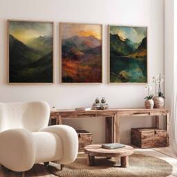 Set Of 3 Snowdonia Posters, Floral Prints, D??cor, Welsh Wall Art, British Travel Poster, UK Decor - thumbnail 2