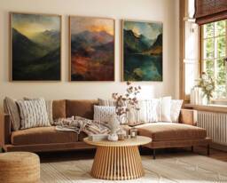 Set Of 3 Snowdonia Posters, Floral Prints, D??cor, Welsh Wall Art, British Travel Poster, UK Decor - thumbnail 1