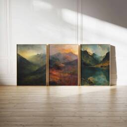 Set Of 3 Snowdonia Posters, Floral Prints, D??cor, Welsh Wall Art, British Travel Poster, UK Decor - thumbnail 3