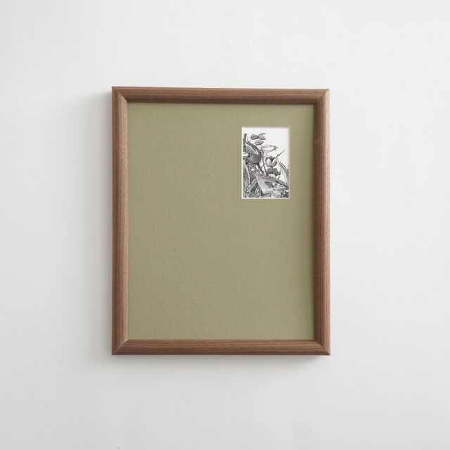 A4 Walnut Picture Frame With Mat Off-Center Opening Size 2x3 4x6 5x7 - image 1