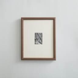 A4 Walnut Picture Frame With Mat Off-Center Opening Size 2x3 4x6 5x7 - thumbnail 2