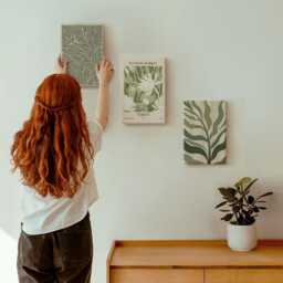 Canvas Wall Art Set Of 3 - Plant Patterns, Botanical Decorations, Boho Style, Green Art, Plants & Flowers Hanging Piece - thumbnail 3