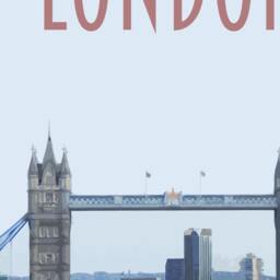 London Travel Poster - Retro Style Tower Bridge Art Print - thumbnail 2