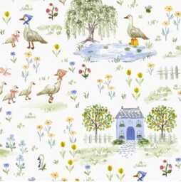 Duckling Crib Sheet Soft Green Cotton Fitted Sheet