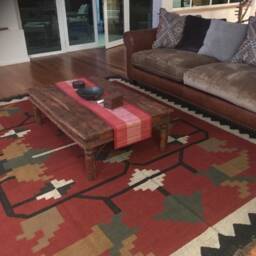 Red Custom Size Area Floor Rug - Home & Living Room, Bedroom, Kitchen & Dining Table - thumbnail 2