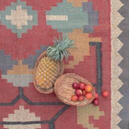 Red Custom Size Area Floor Rug - Home & Living Room, Bedroom, Kitchen & Dining Table - thumbnail 4