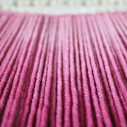 Handmade Macrame Wall Hanging in Magenta Pink, Bohemian Home Decor, Handwoven & Dip-Dyed Tapestry, Chic Ombre Natural Cotton Art Piece - thumbnail 3