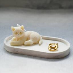 Sitting Cat Candle - Decorative Soy Wax, Pet Lover Gift - thumbnail 4