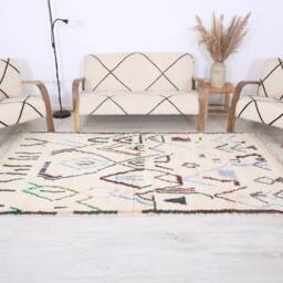 Moroccan Rug, Colorful Authentic Azilal Rug 5x8 Ft - thumbnail 2