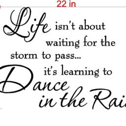 Life Isn't About Waiting For The Storm To Pass Motivational Wall Decal - Inspirational It's A Wonderful Vinyl Stickers - Vwaq-3050 - thumbnail 3