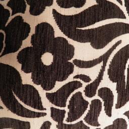 Abbotsford Nero, Black , White, Square, Cushion Cover, Modern, Floral Chenille - thumbnail 2