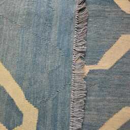 Minimalist Scandinavian Rug, Handmade Artisan Afghan Swedish Turkish Nordic Flatweave Natural Wool Kilim Rug 172x120 cm - thumbnail 3