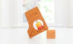 Washington D.c. Wooden Baby Rattle Modern Keepsake Toy