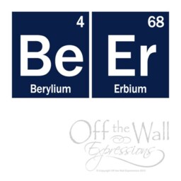 Periodic Table Decal, Beer Elements Vinyl Geek, Science Fun Sticker, For Fridge Or Wall, Housewares - thumbnail 2