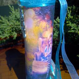 Alice in Wonderland Candle, Peppermint Scented, Silver Charm - thumbnail 3