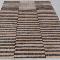 Natural Jute Black High Quality Hand Woven Geometric Boho Style Rug, Moroccan Nordic Scandinavian Decor Inspired - Tn-59 - thumbnail 3