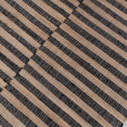 Natural Jute Black High Quality Hand Woven Geometric Boho Style Rug, Moroccan Nordic Scandinavian Decor Inspired - Tn-59 - thumbnail 2