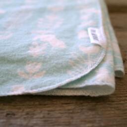 Extra Large Woodland Animals Flannel Receiving Blanket - Mint-Owl - Fox-Baby Shower Gift - Swaddle Blanket-Baby Blanket-Nursery - thumbnail 3