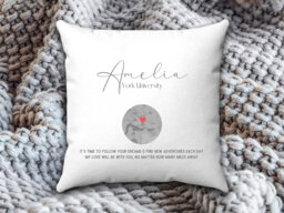 Personalised University Map Cushion, Uni Room Decor Gift, Going To Gift, Gift For Son, Daughter - thumbnail 1