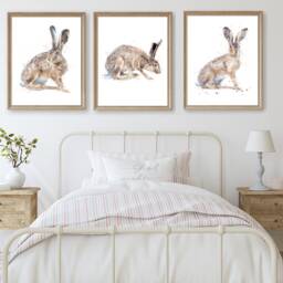 Hare Print, Animal Prints, Rabbit Painting, Watercolour Hare, Gifts, Wall Art, Country Home Decor, British Wildlife - thumbnail 2