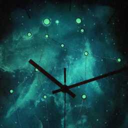 Gemini Gift Wall Art Zodiac Constellation Personalized For Her Purple & Copper Glass Clock Teenager Girl - thumbnail 4