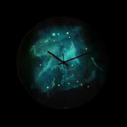 Gemini Gift Wall Art Zodiac Constellation Personalized For Her Purple & Copper Glass Clock Teenager Girl - thumbnail 2