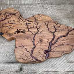 Maui Island Fractal Art Centerpiece Charcuterie Board Item# Gcwmauiislandfa - thumbnail 3